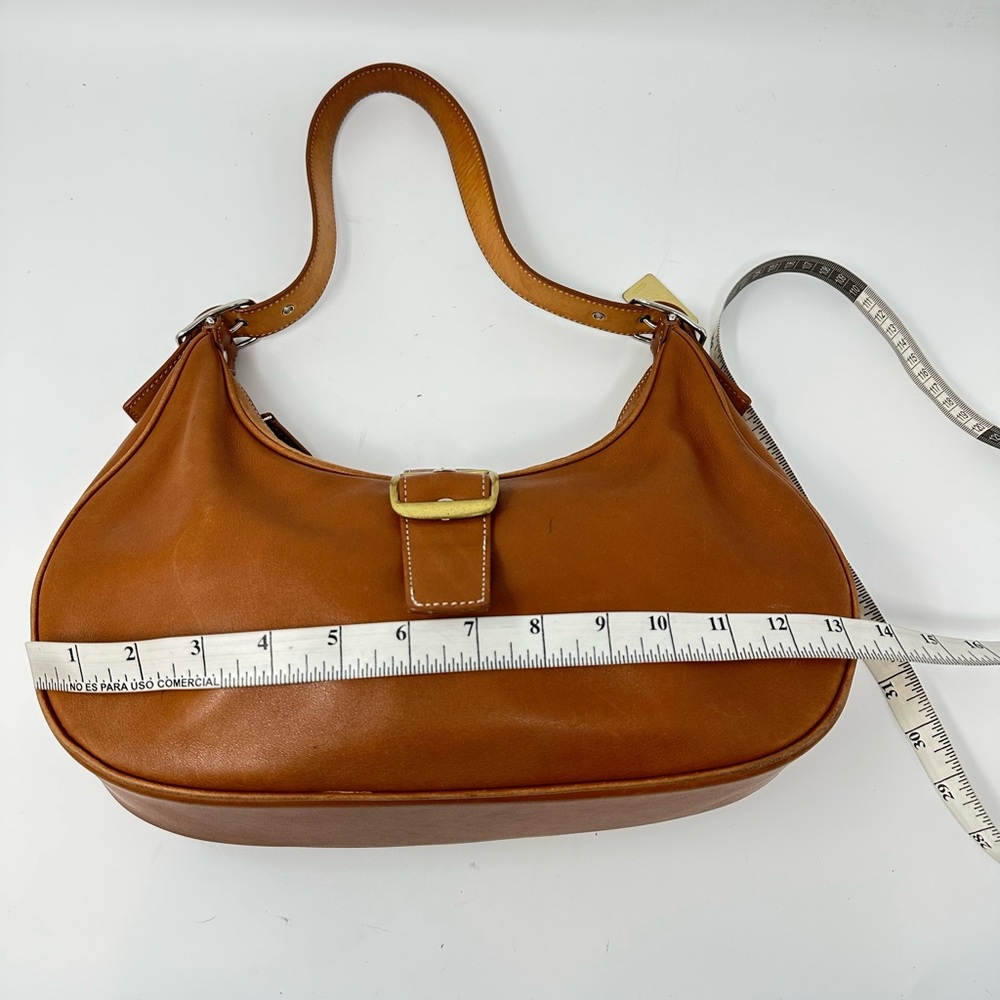 Vintage Coach Mahogany Crescent Shoulder Bag Tanned Leather G25-7592 - Picture 8 of 16